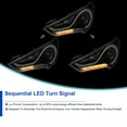 thumbnail image 6 of Spec-D Tuning LED Black Projector Headlights w/ Sequential LED Signal Lights Compatible with 2012-2017 Hyundai Veloster, Left + Right Pair Headlamps Assembly, 6 of 7