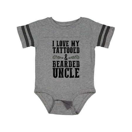 

Inktastic I Love My Tattooed & Bearded Uncle Gift Baby Boy or Baby Girl Bodysuit