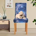 thumbnail image 4 of Yayeee 2 Pack Dining Chair Covers Stretch Parson Chairs Slipcovers Seat Protector, Crystal Ball, 4 of 6