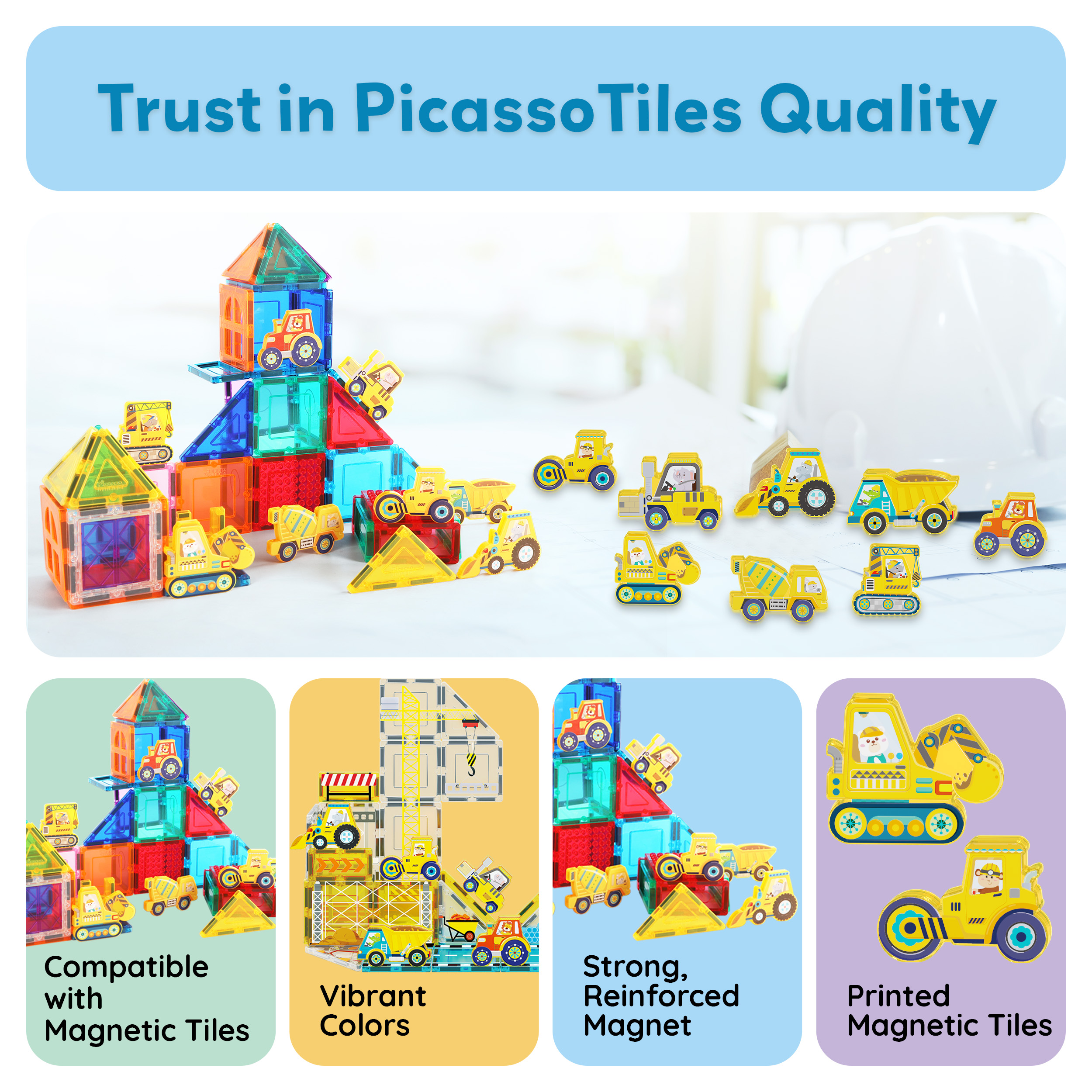 Picasso Tiles Magnetic Add-On 8-Piece Vehicle Set photo 8