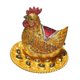 thumbnail image 2 of Caja de almacenamiento de joyas con estatua de pollo, organizador de baratijas, caja de recuerdos, organizador de pendientes para collar, dormitorio, Oro, 2 of 8