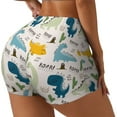 thumbnail image 2 of Fotbe Childish Dinosaur Seamless Shorts, Womens Workout Shorts High Waist Stretch Booty Short for Gym/Yoga/Running/Biking-X-Large, 2 of 9
