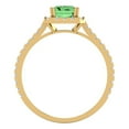 thumbnail image 4 of 1.86 ct Emerald Cut Simulated Green Diamond Solitaire with Simulated Diamond Accents 14K Yellow Gold Womens Engagement Ring, 4 of 8