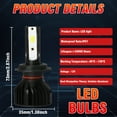 thumbnail image 2 of For Chevy Malibu 2013 2014 2015 Combo LED Headlight Bulbs H7 H11 High Low Beam, 2 of 11