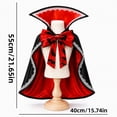 thumbnail image 2 of Pet Halloween Vampire Cape, Bat Bow Cosplay Cloak, Halloween Costume Outfit For Cats Small Dogs, 2 of 5