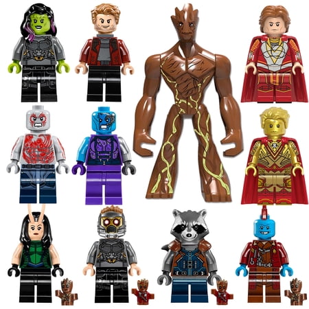 DABINFIGURE 11PCS Guardians of the Galaxy Action Figures Building Blocks Toys, Collectible Groot Minifigurines for Kids Christmas Birthday Gift
