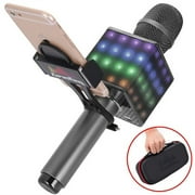 Portable Wireless Karaoke Microphone KTV Machine Speaker Dark Gray