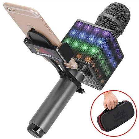 Portable Wireless Karaoke Microphone KTV Machine Speaker Dark Gray