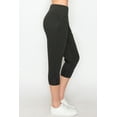 thumbnail image 4 of ALWAYS Women's Slimfit Super Soft Highwaisted Capri Joggers with Pockets - Black Large, 4 of 6