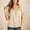Khaki, variant on Lutiedan Womens Button Down Shirts Short Sleeve Drawstring Cuffs Scoop Neck Plaid Tops Summer Loose Fit Babydoll Blouse