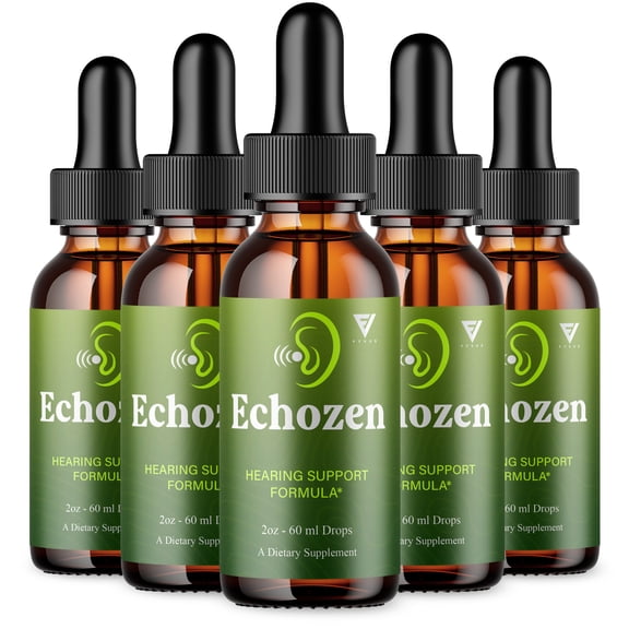 (5 Pack) EchoZen Drops, EchoZen Premium Wellness Support Liquid Supplement (10oz)