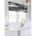 thumbnail image 3 of Valances for Windows Black Gray Rod Pocket Cafe Window Treatments Valance Curtains for Kitchen Bathroom Laundry Basement Windows 42"x12", 3 of 9