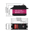 thumbnail image 3 of Waterproof DS5180 80kg SSG Large Servo / DC 6~8.4v HV High Torque Digital Rc Servo For 1:5 HSP HPI Rc Car / Baja Car, 3 of 6
