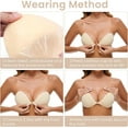 thumbnail image 3 of Adhesive Bra Strapless Sticky Invisible Push up Silicone Bra for Backless Dress with Reusable Nipple Covers, 3 of 7
