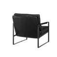 thumbnail image 5 of 27" Black Faux Leather and Metal Arm Chair, 5 of 7