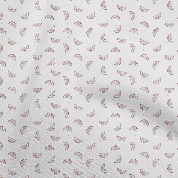 oneOone Georgette Viscose White Fabric Watermelon Quilting Supplies Print Sewing Fabric By The Yard 42 Inch Wide