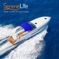 thumbnail image 3 of SereneLife 4 Bow 79-84 Inch Bimini Top Boat Cover with Double Walled Frame, Blue, 3 of 6