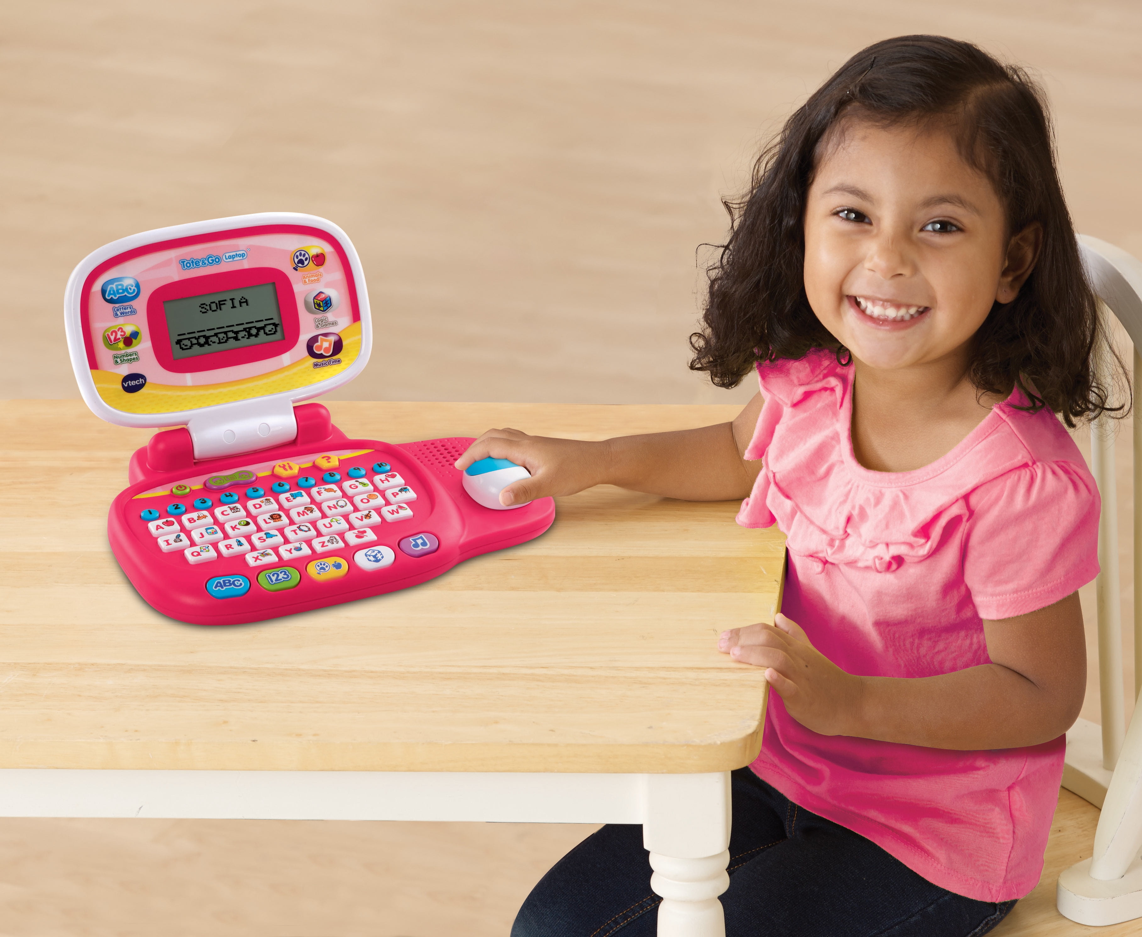 NEW VTech Tote and Go Laptop Pink Toy Kid Computer Games Kids