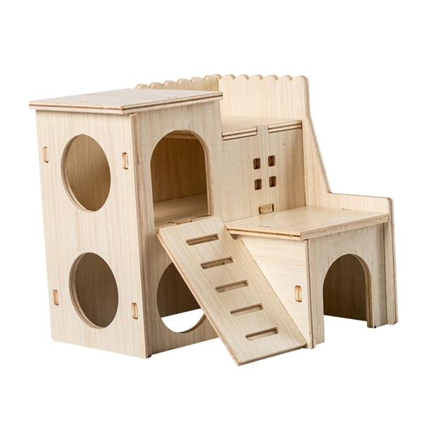 Laberinto para hámster, casa de madera, accesorios para jaulas, decoración de jaulas, escondite, juguete de exploración Estilo C