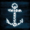 thumbnail image 2 of Grey, Jace 20x20 Black Ornate Wood Framed with Double Matting Museum Art Print Titled - Shell Anchor Deeper Blue, 2 of 4
