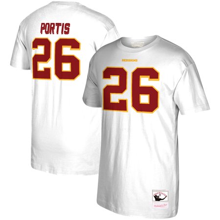 Clinton Portis Memorabilia - Clinton Portis Washington Redskins Mitchell & Ness Retired Player Name and Number T-Shirt - White