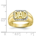thumbnail image 3 of 10K Yellow Gold Ring Band Men's Diamond Round DAD, Size 7, 3 of 5