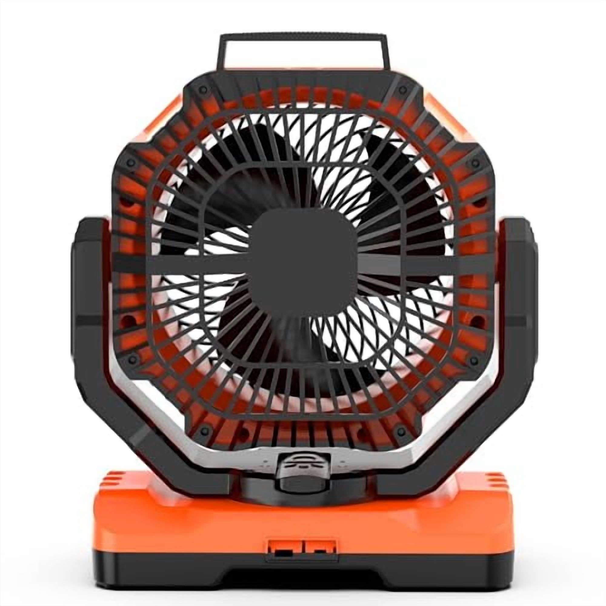 PortaBreeze 40000mAh Rechargeable Camping Fan w Light, Portable Battery Operated High Velocity Floor Table Fan; Oscillating w Timer, Remote for Outdoors, RV, Jobsite, Dorm, Patio,