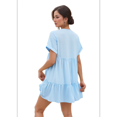 thumbnail image 7 of Short Sleeve V Neck Ruffle Hem Dress S, 7 of 7