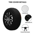 thumbnail image 2 of Goofa Cartoon Carrot Pattern Universal Tire Cover for Jeep, SUV, Truck, and Trailer – Waterproof, UV-Resistant,Easy to Install, Fits 14"-17" Tires-15 inch, 2 of 6