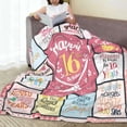 thumbnail image 4 of Sweet 16 Gifts for Girls, 16th Birthday Gifts for Girls, 16 Year Old Girl Birthday Gift Ideas, Sweet Sixteen Gift for Girl Blanket 50"X60", Happy 16th Bday Decorations/Present, 4 of 7