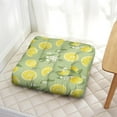thumbnail image 3 of Vintage Lemon Print Pillow&nbsp;- 22x22 Inch Square Meditation Cushion, Dutch Velvet, Antique Lemon & Flowers Design for Home Decor, 3 of 7