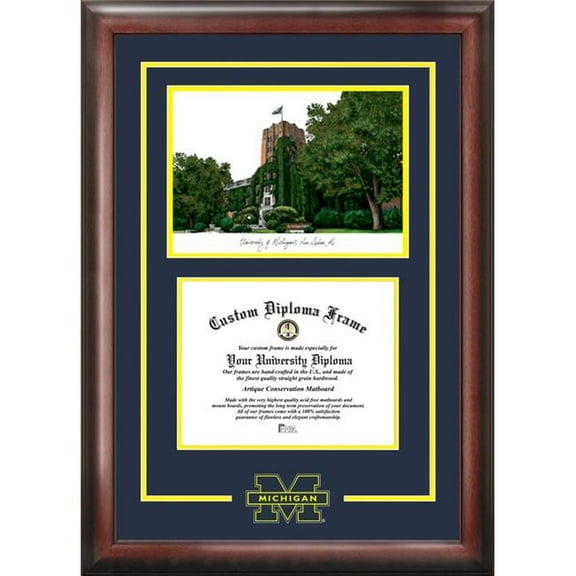 Campus Images MI982SG University of MichiganSpirit Graduate Frame with Campus Image