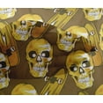 thumbnail image 5 of oneOone Viscose Chiffon Dark Olive Green2 Fabric Skull Quilting Supplies Print Sewing Fabric By The Yard 42 Inch Wide, 5 of 5