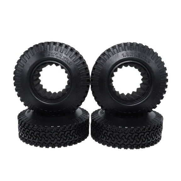 4Pcs RC 1:10 Crawler Beadlock Wheels Tire 1.9 Inch Tire 98mm Tyre for RC Car Truck Axial SCX10