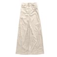 thumbnail image 4 of Gaucho Pants for Women Corduroy Wide Leg Palazzo Culottes Bottoms Work Trousers Loose Fit Dressy Casual Office Elastic Waist Women's Fall/Winter Outfits(Beige,XS), 4 of 4