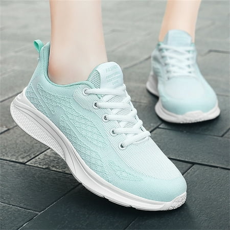 

Aayomet Womens Sneakers Women Shoes Summer Lightweight Mesh Travel Shoes Non Slip Casual Running Shoes Light Blue 7