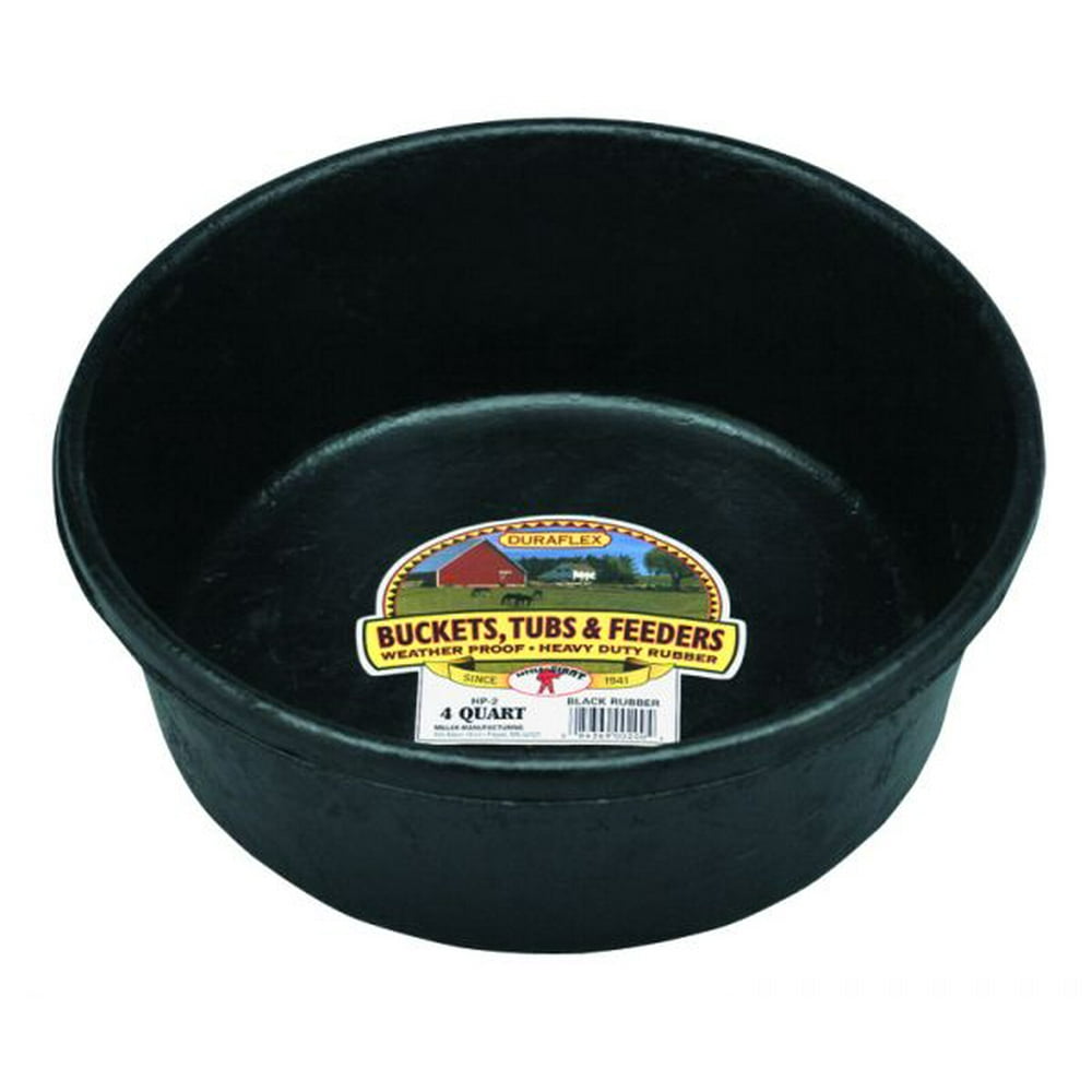Miller Manufacturing 4qt Rubber Feed Pans