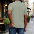thumbnail image 6 of YODETEY Men’s Classic Solid Polos Shirt, Men’s Everyday Fit Collar Casual Shirts,Big and Tall Gray,Size S-3XL, 6 of 6