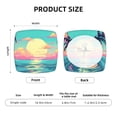 thumbnail image 6 of Lsque Retro Palm Beach Sunset Printed Square Couch Cushion Covers, Floral Sofa Cushion Covers Replacement, Stretch Couch Covers for Couch-16.9in, 6 of 9