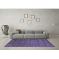 thumbnail image 3 of Ahgly Company Machine Washable Indoor Round Abstract Blue Contemporary Area Rugs, 8' Round, 3 of 4