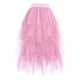 thumbnail image 1 of Falda plisada de cintura alta para niñas Falda larga de pastel de color sólido con adorno de encaje Falda larga de cintura alta para niños, 1 of 6