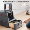 thumbnail image 4 of PawHut 80L Stainless Steel Cat Litter Box, XL Kitty Litter Box, Dark Grey, 4 of 10