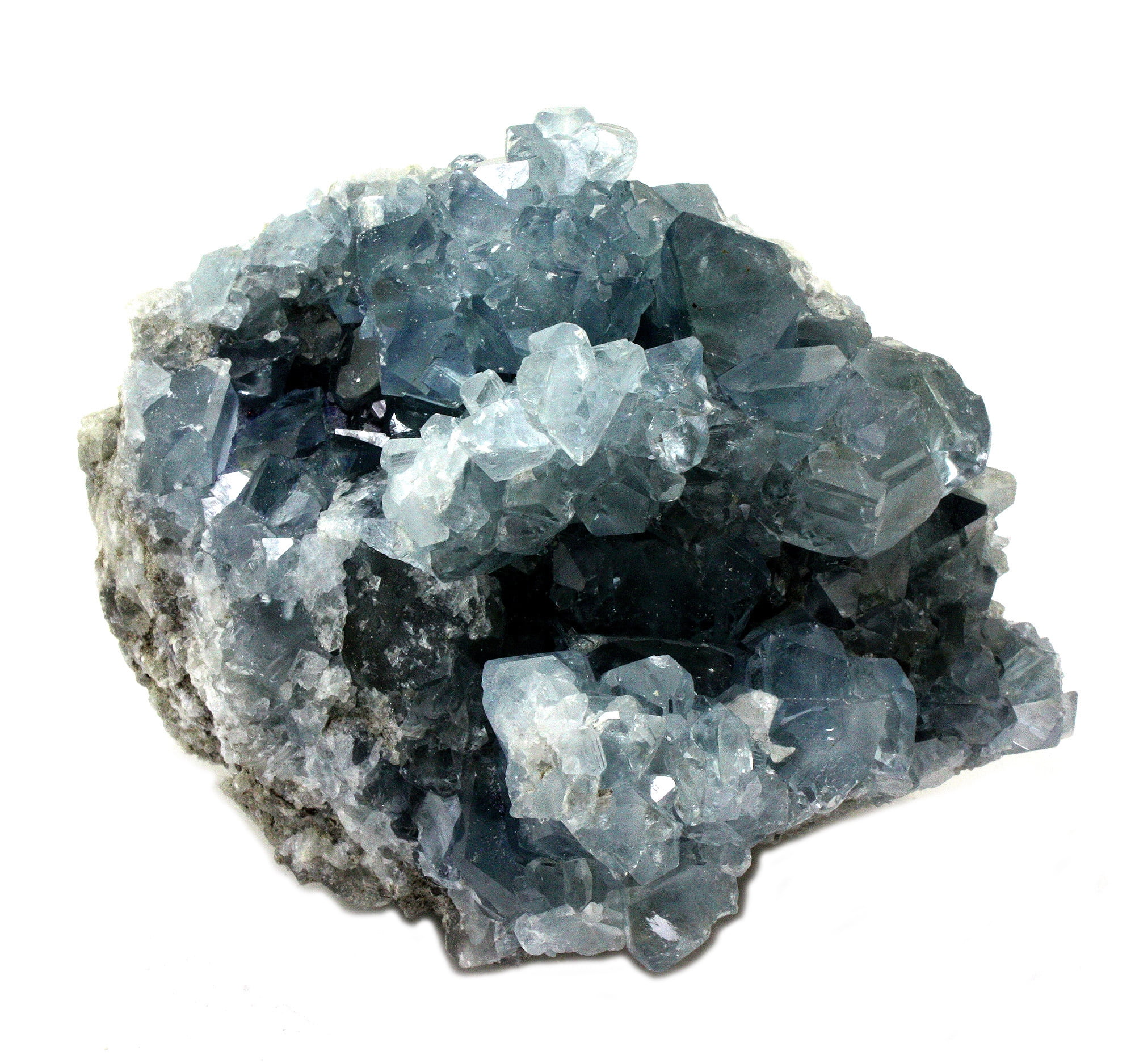 Meditation Stone Blue Celestite Crystal Cluster from Madagascar 1/2lb to 1lb 