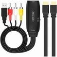 thumbnail image 2 of KOMI HDMI to RCA Converter, HDMI to RCA Cable, HDMI to AV Adapter Cable,Supports PAL/NTSC,for PS4, Roku, Chromecast, Apple TV, PC, Laptop, Xbox, HDTV, DVD Etc（Includes HDMI, AV cable）, 2 of 9