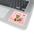 thumbnail image 3 of Happy Valentine's Day Abyssinian holding flowers Vinyl Sticker Cat Lover Kitten Owner Gifts Waterproof Decal Art Decor - 03005, 3 of 5
