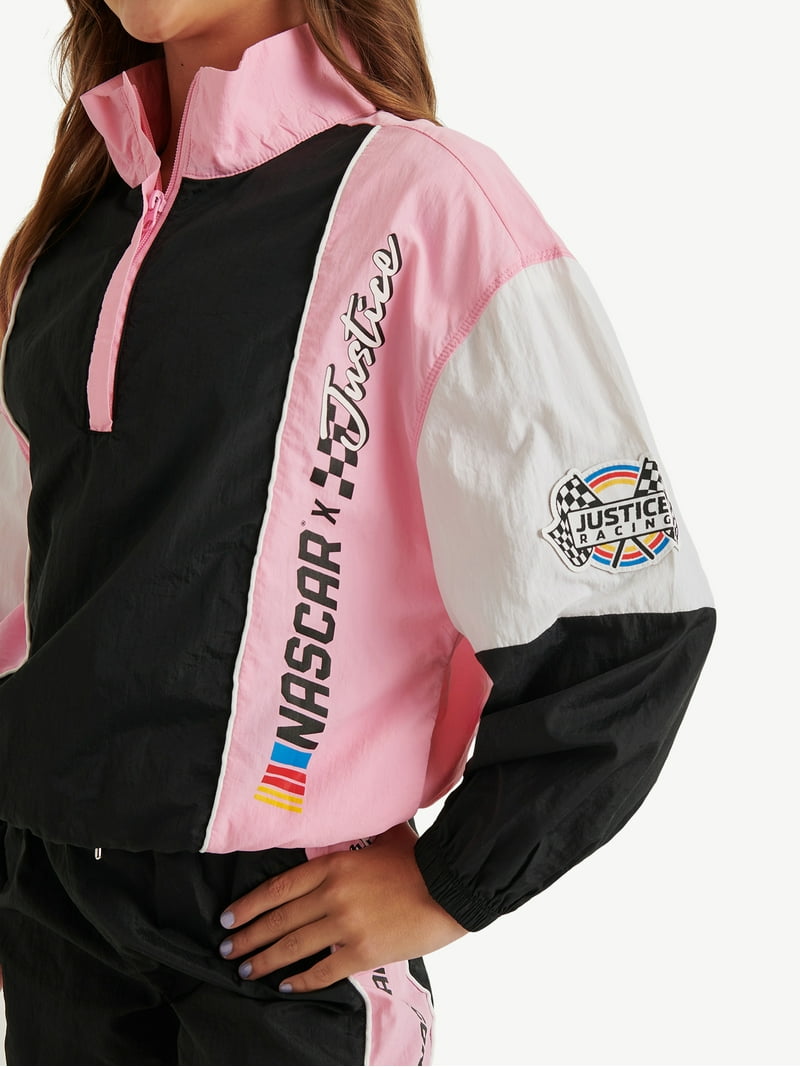 Justice Girl's NASCAR X Justice Collab Colorblock Half Zip