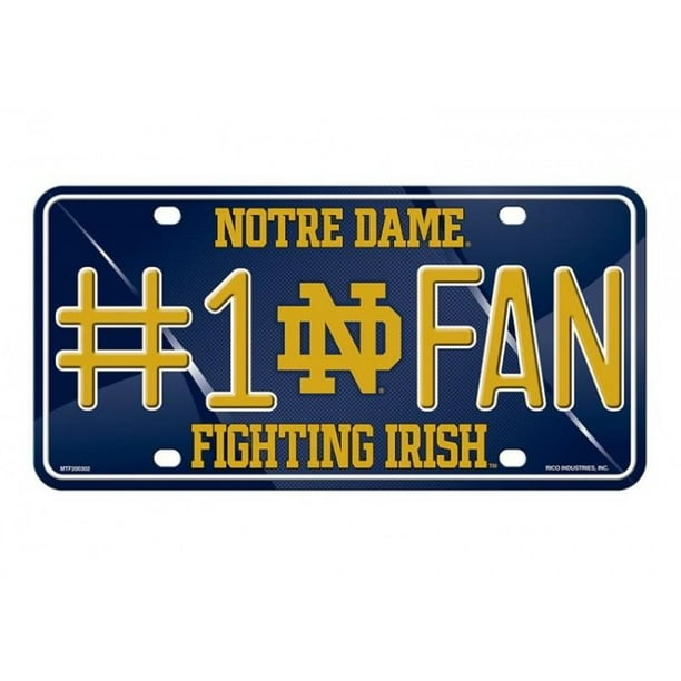 Notre Dame Fighting Irish #1 Fan License Plate