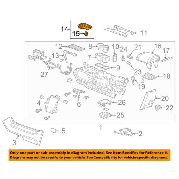 Chevrolet GM OEM 2013 Malibu Center Console-Shift Indicator 22993929