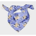 thumbnail image 3 of Bimba Blue Leaves & Peony Floral Pure Silk Printed Scarf Dupatta Head Neck Wrap Bandanas For Women 40 x 40 Inches, 3 of 6