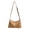 Khaki, variant on Retro PU Crossbody Purse Structured Main Compartment Subdivided Interior (Brown)
